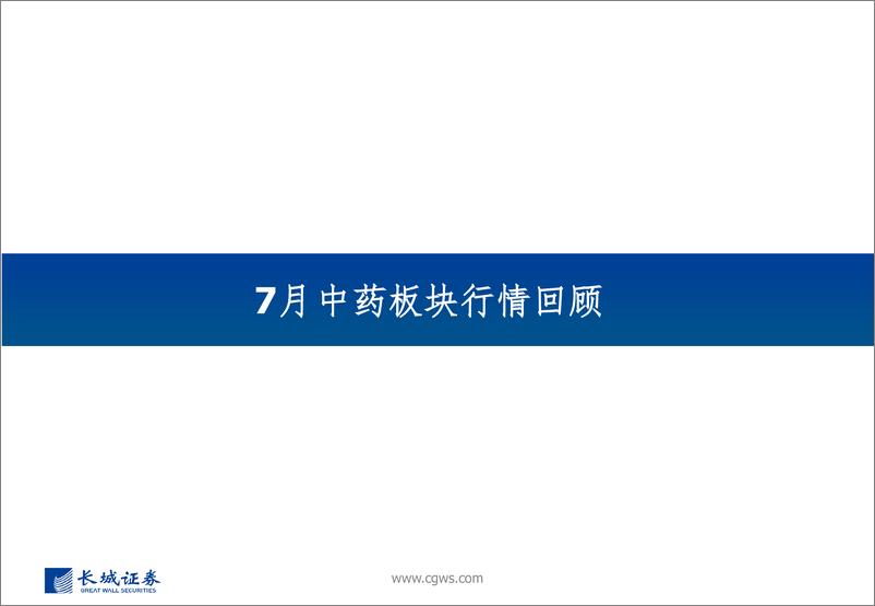 《中药行业7月月报和8月观点：中报业绩高基数承压，长期行业边际向好-240806-长城证券-21页》 - 第6页预览图