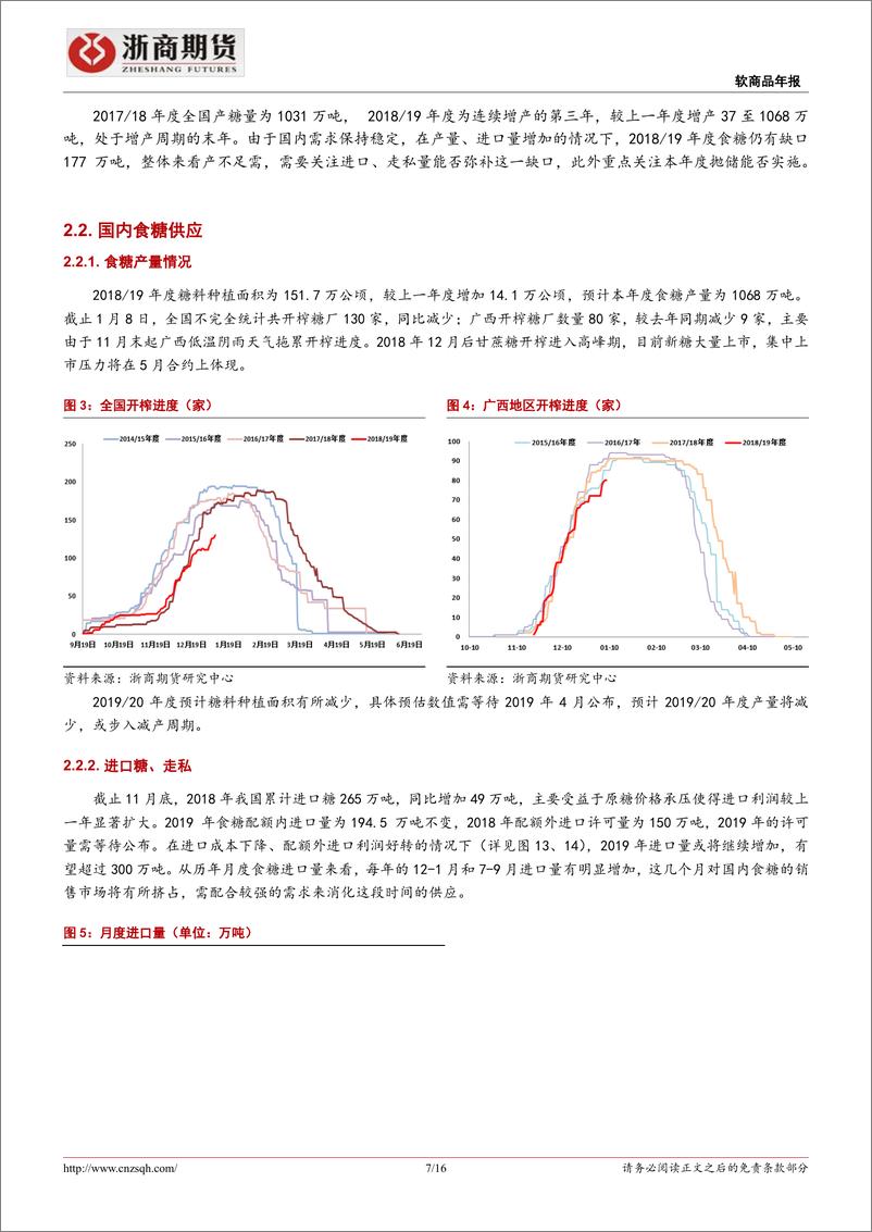 《软商品年报：白糖进入增产尾声，行情上行压力较大，关注政策面消息，增产余威尚在，抛储直补或至-20190118-浙商期货-16页》 - 第8页预览图