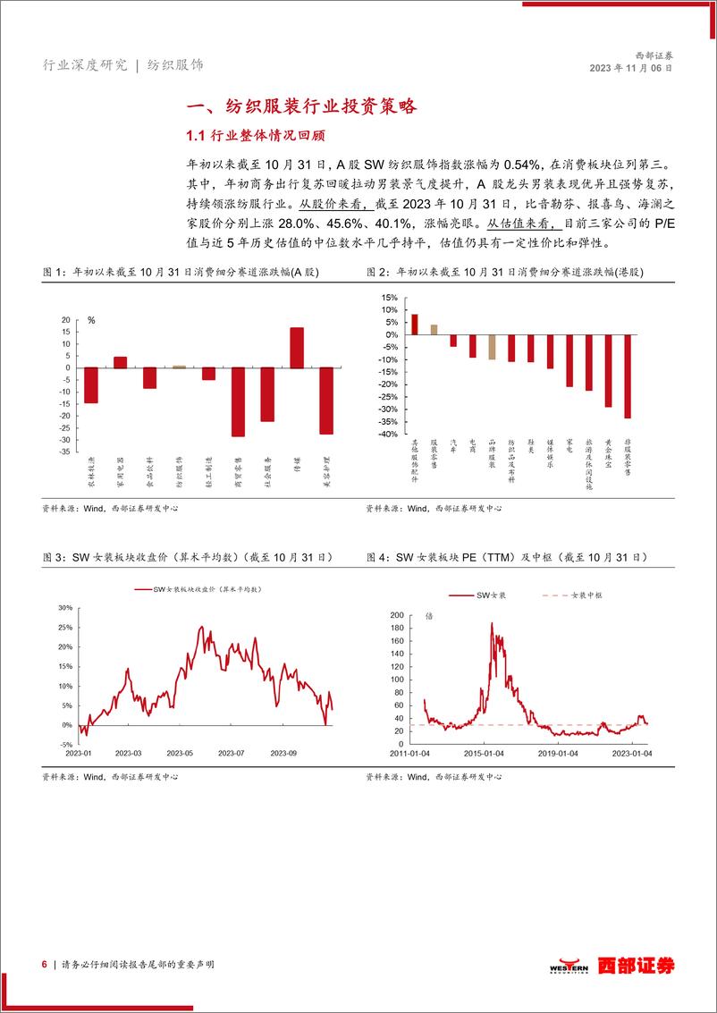 《2024年纺织服装行业投资策略：体育运动有望景气上行，制造龙头修复可期-20231106-西部证券-37页》 - 第7页预览图