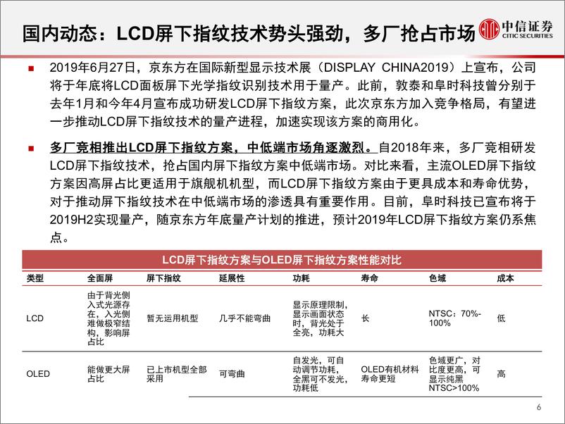 《电子行业光学行业2019年6月跟踪月报：上半年多厂数据均稳健成长-20190716-中信证券-19页》 - 第8页预览图