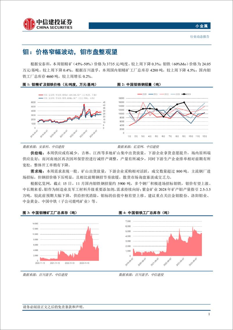 《小金属行业动态：出口恢复方向无虞，继续看好锑价二次上涨-241117-中信建投-10页》 - 第3页预览图