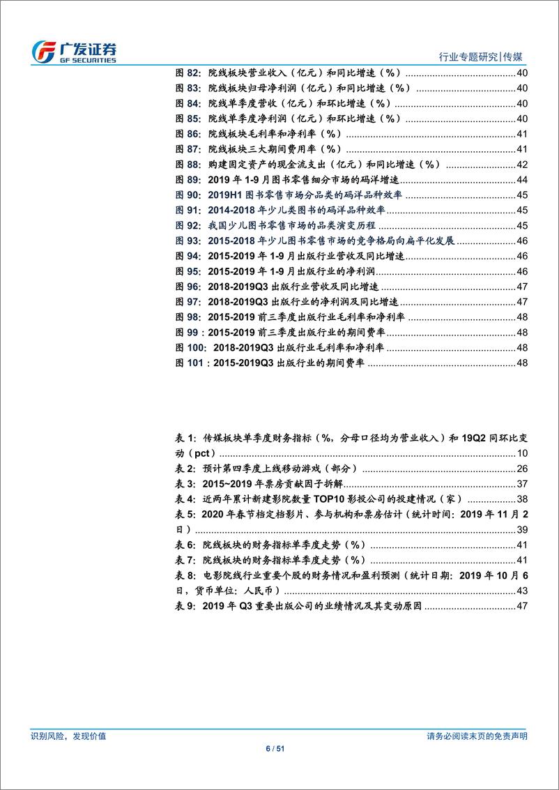 《传媒行业19Q3季报总结：行业总体呈现弱复苏迹象，精选龙头关注长周期竞争壁垒-20191104-广发证券-51页》 - 第7页预览图