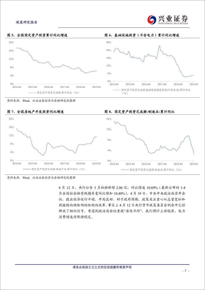 《公用事业行业2019年中期策略：经济增速换挡，关注清洁能源需求增长-20190606-兴业证券-45页》 - 第8页预览图