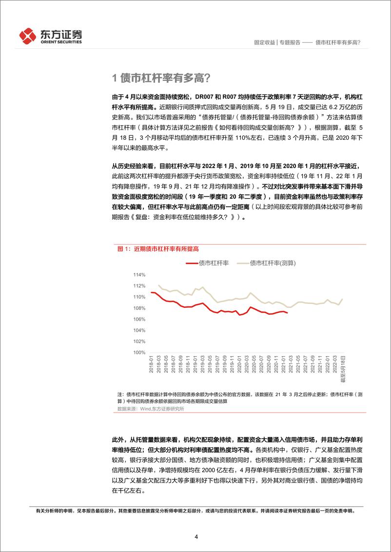 《固定收益专题报告：债市杠杆率有多高？-20220523-东方证券-16页》 - 第5页预览图