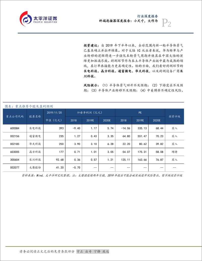 《半导体封测行业深度报告：景气向上，旭日初升-20200122-太平洋证券-29页》 - 第3页预览图