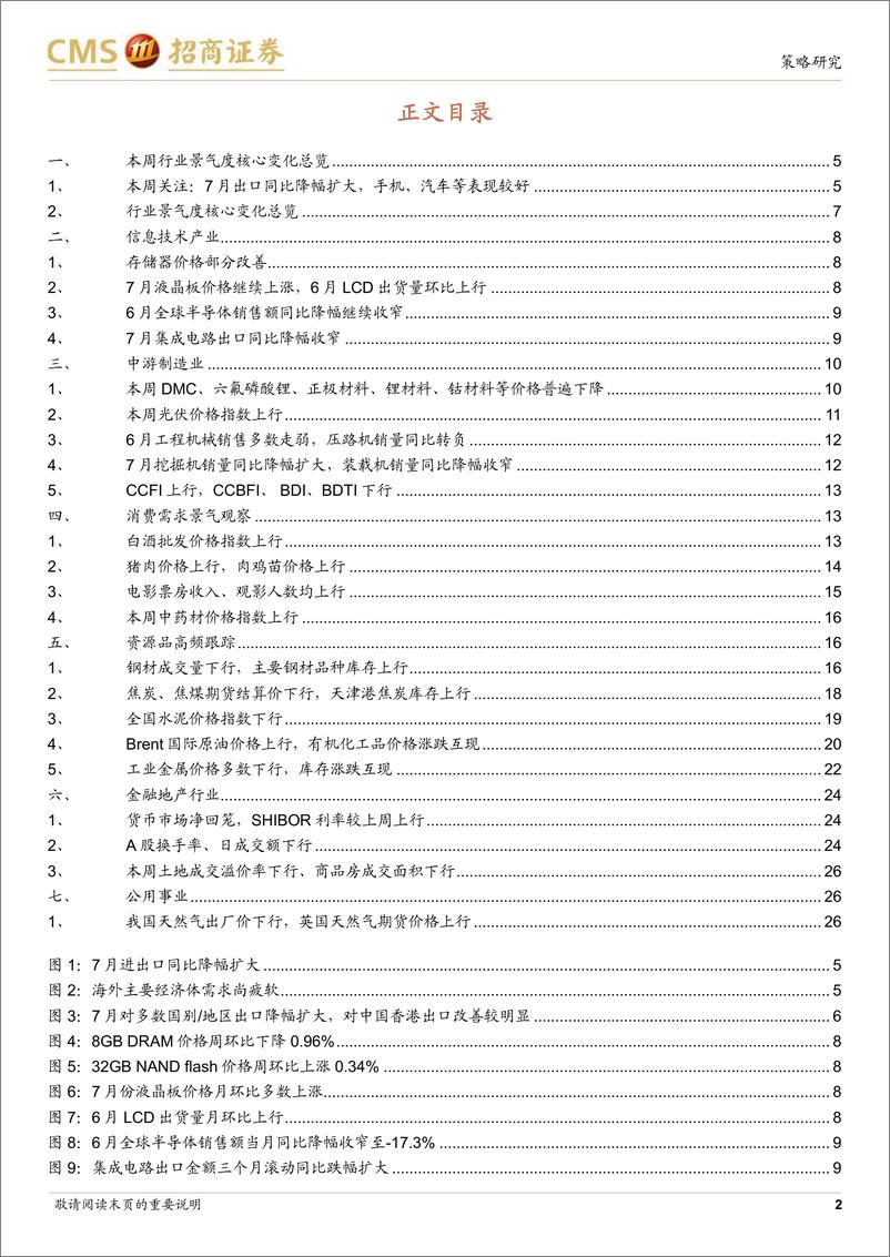 《行业景气观察：7月手机、汽车等出口增速领先，全球半导体销售额同比降幅继续收窄-20230809-招商证券-27页》 - 第3页预览图