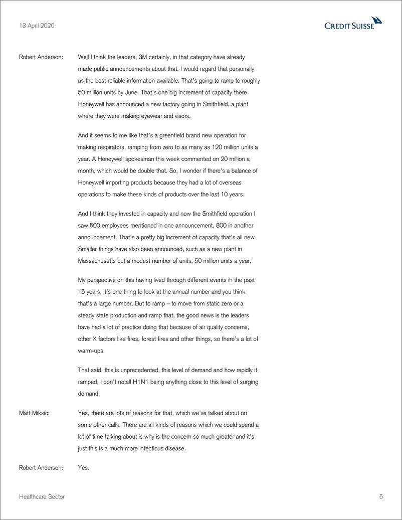 《瑞信-美股-医疗行业-美国医疗业：防护装备的供需情况-2020.4.13-28页》 - 第6页预览图