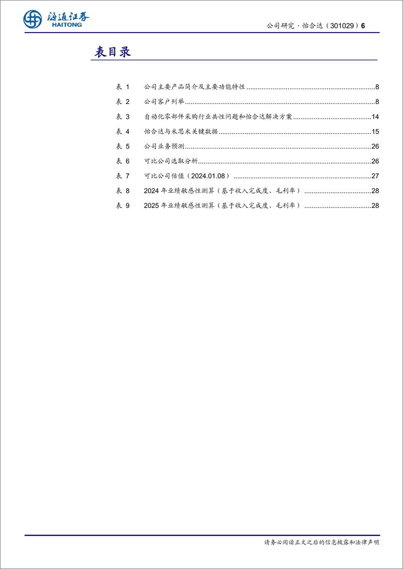 《怡合达(301029)自动化零部件一站供应；经营拐点已至，FB%2b出海打开新空间-250109-海通证券-30页》 - 第6页预览图