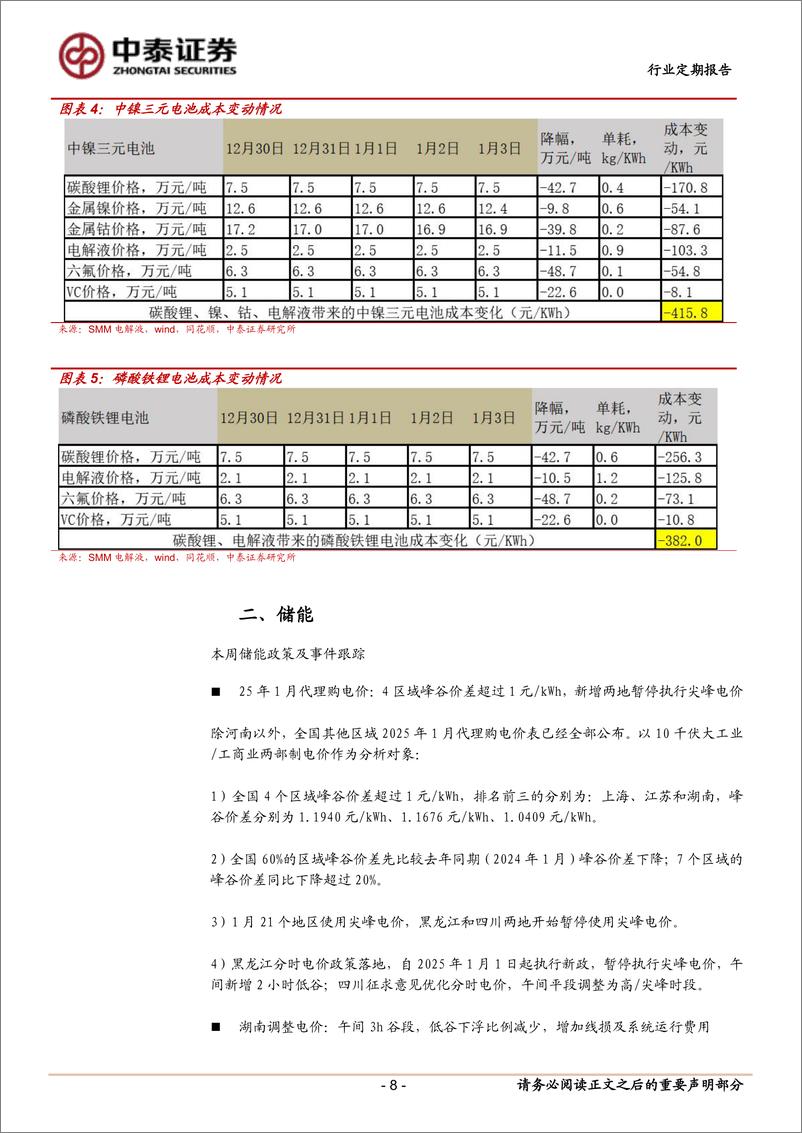 《电力设备行业定期报告：用海管理新政出台，海风建设逐步理顺-250105-中泰证券-19页》 - 第8页预览图