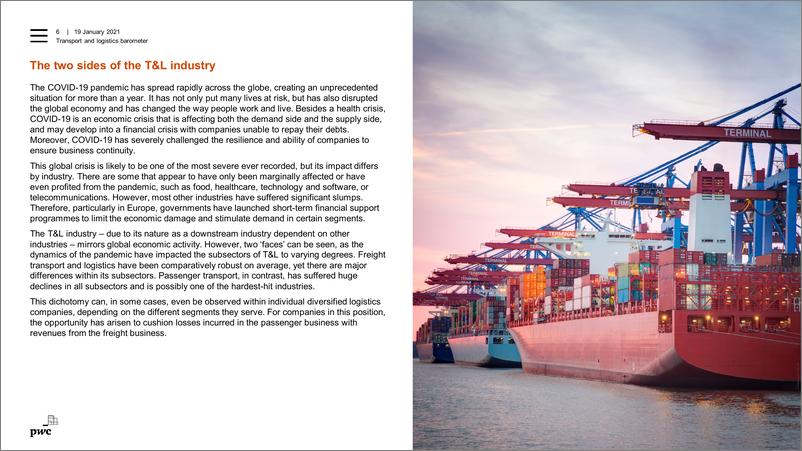 《普华永道-2020年全球运输与物流业最新动态、并购交易和战略联盟分析（英文）-2021.2-37页》 - 第6页预览图