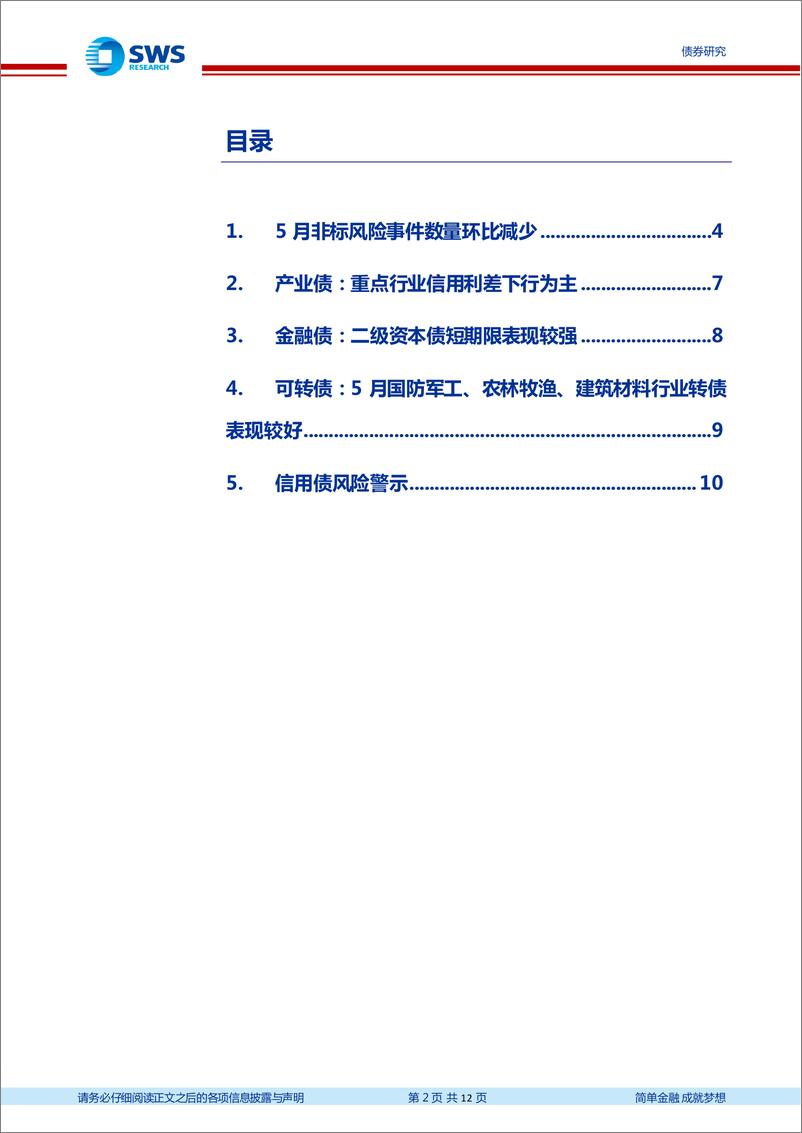 《信用与产品月报：5月城投非标风险事件有所减少-240602-申万宏源-12页》 - 第2页预览图