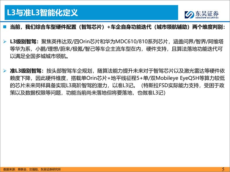 《汽车与零部件行业汽车智能化7月报：小鹏量产落地端到端，战略看好L3智能化-240731-东吴证券-42页》 - 第5页预览图