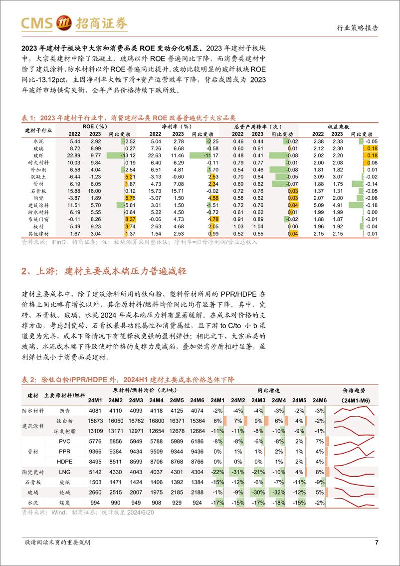 《建材行业2024中期投资策略：坐待东风解冻时，林花看发向阳枝-240624-招商证券-40页》 - 第7页预览图