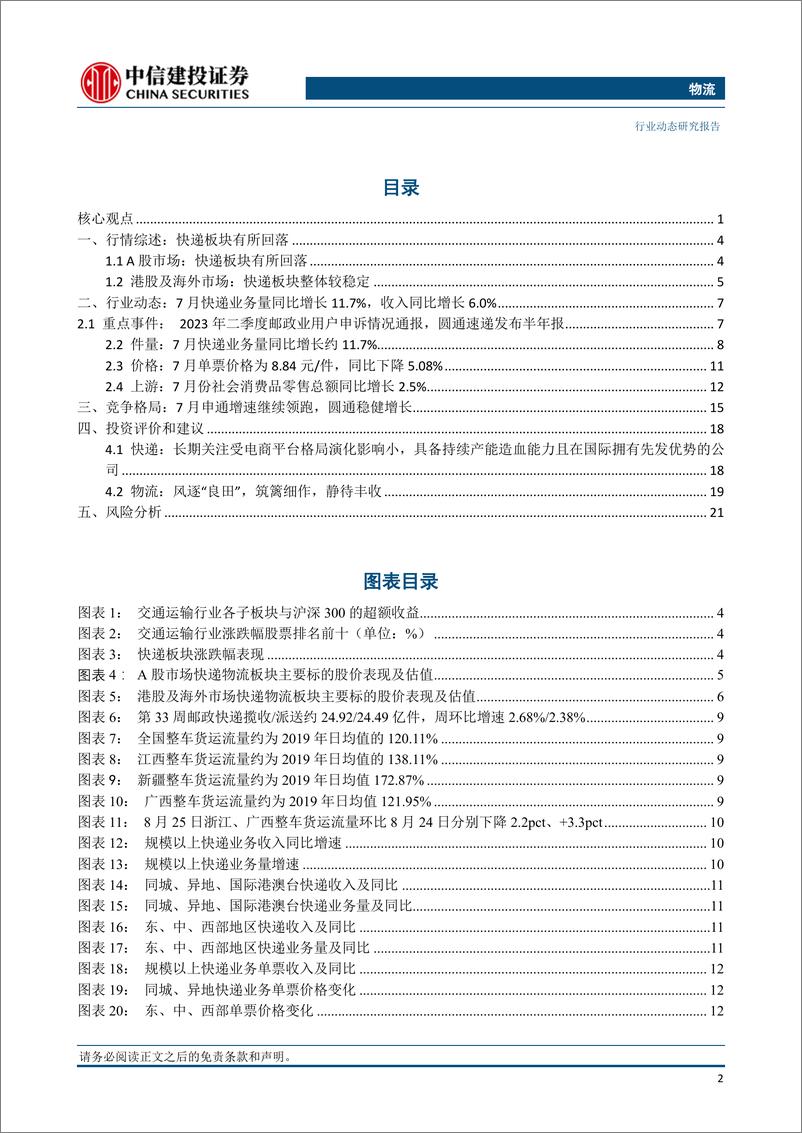 《物流行业：京东首次下调包邮门槛，申通2023年快递件量已超100亿件-20230827-中信建投-24页》 - 第4页预览图