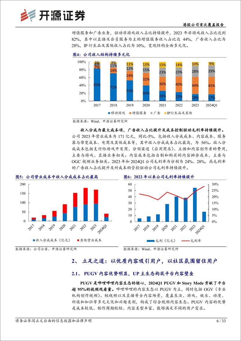 《开源证券-哔哩哔哩-W-09626.HK-港股公司首次覆盖报告：游戏、会员、广告、IP变现全面发力，商业化提速》 - 第6页预览图