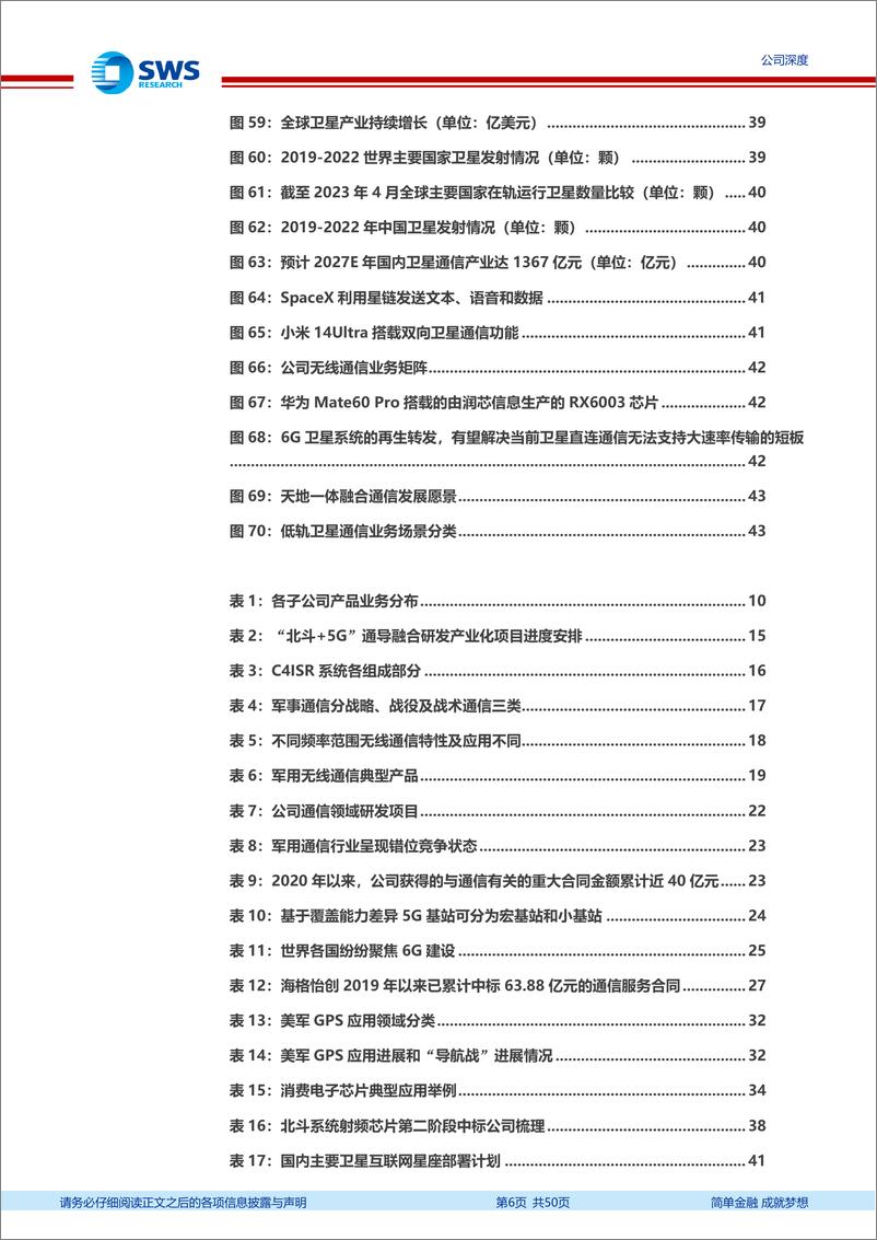 《海格通信(002465)星耀强国之卫星系列报告七：空天地信息化网络核心国企，军民双驱助力稳健增长-240712-申万宏源-50页》 - 第6页预览图