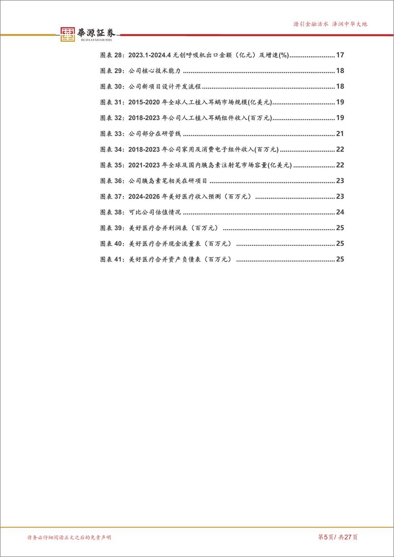 《美好医疗(301363)呼吸机组件龙头，业务拓展打开成长边界-240701-华源证券-27页》 - 第5页预览图