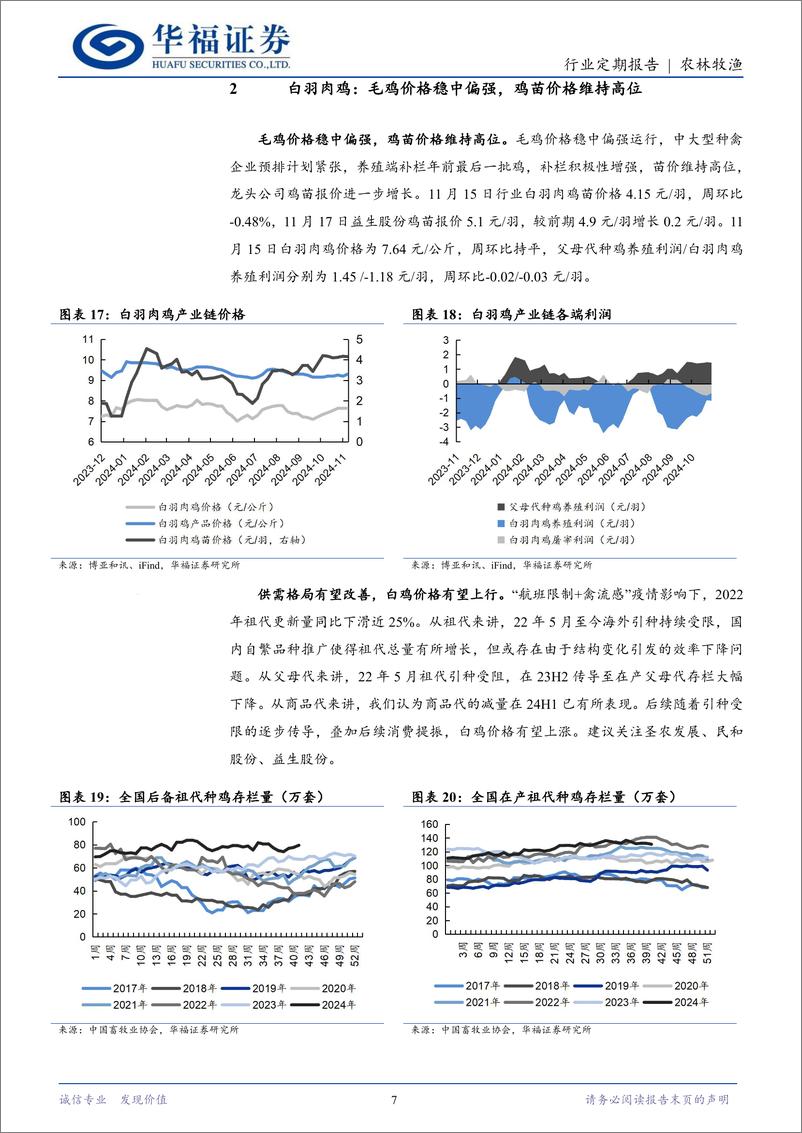 《农林牧渔行业定期报告：猪价偏弱震荡，关注腌腊季需求提振-241117-华福证券-12页》 - 第7页预览图