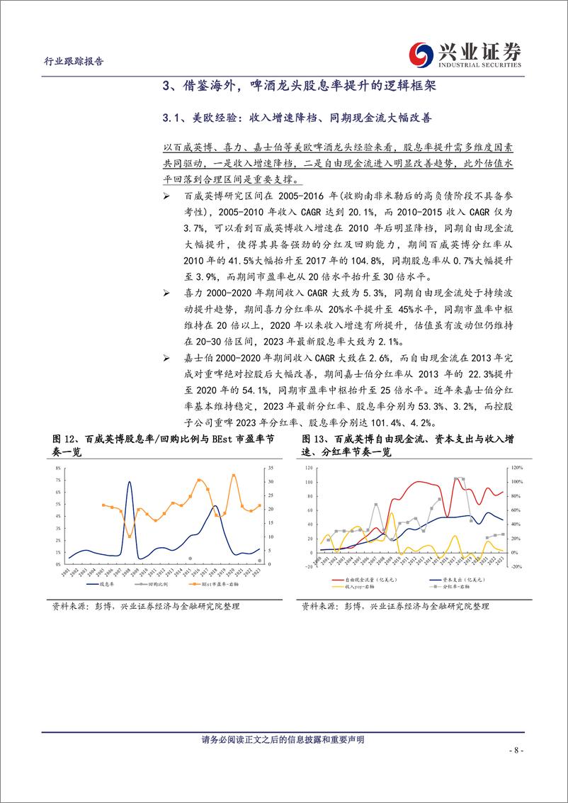 《啤酒行业系列专题三：借鉴海外，股息率提升的逻辑框架-240418-兴业证券-14页》 - 第8页预览图