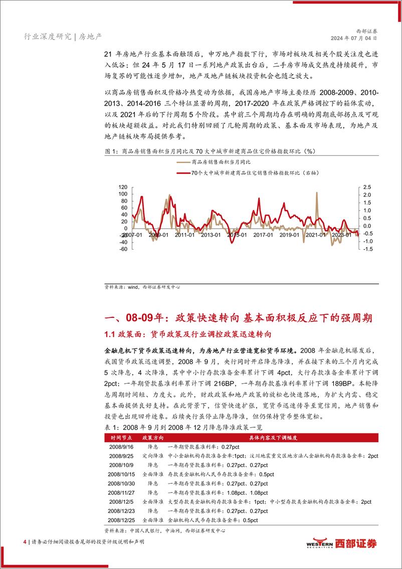 《房地产行业地产历史周期复盘：变化的周期，不变的交易-240704-西部证券-26页》 - 第4页预览图