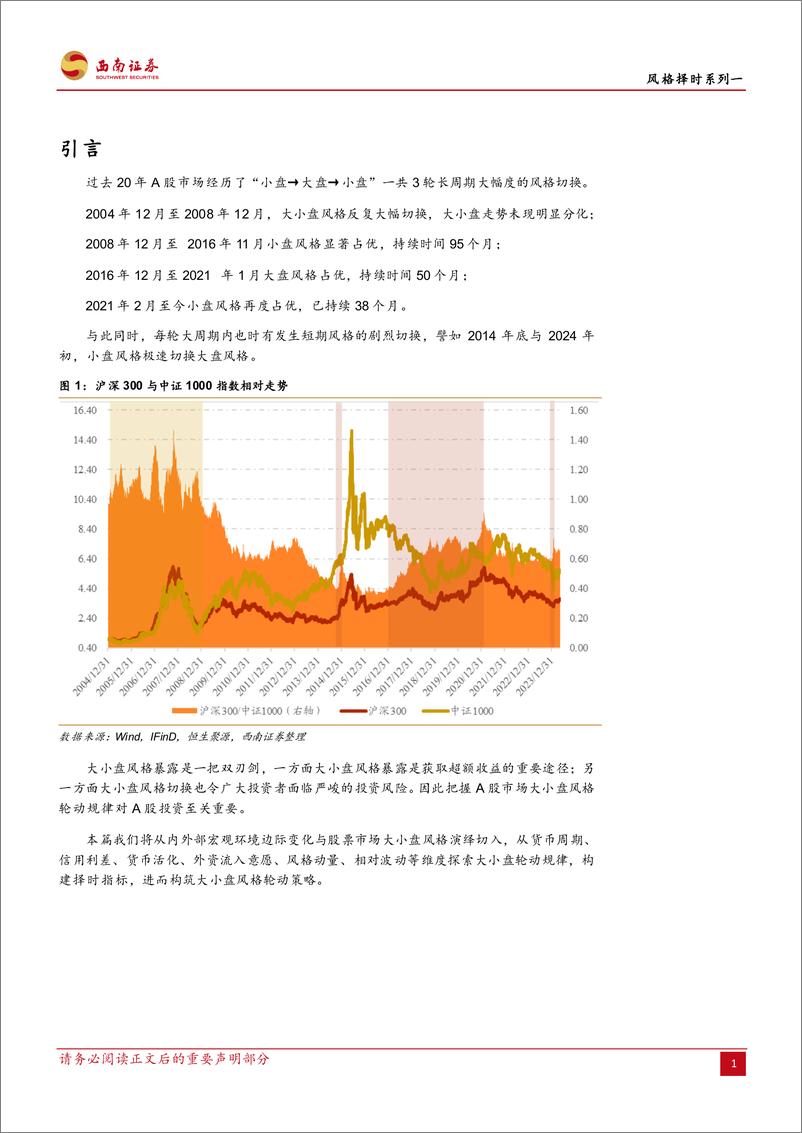 《风格择时系列一：审时度势，趋势共振量化大小盘风格轮动策略-240522-西南证券-35页》 - 第5页预览图