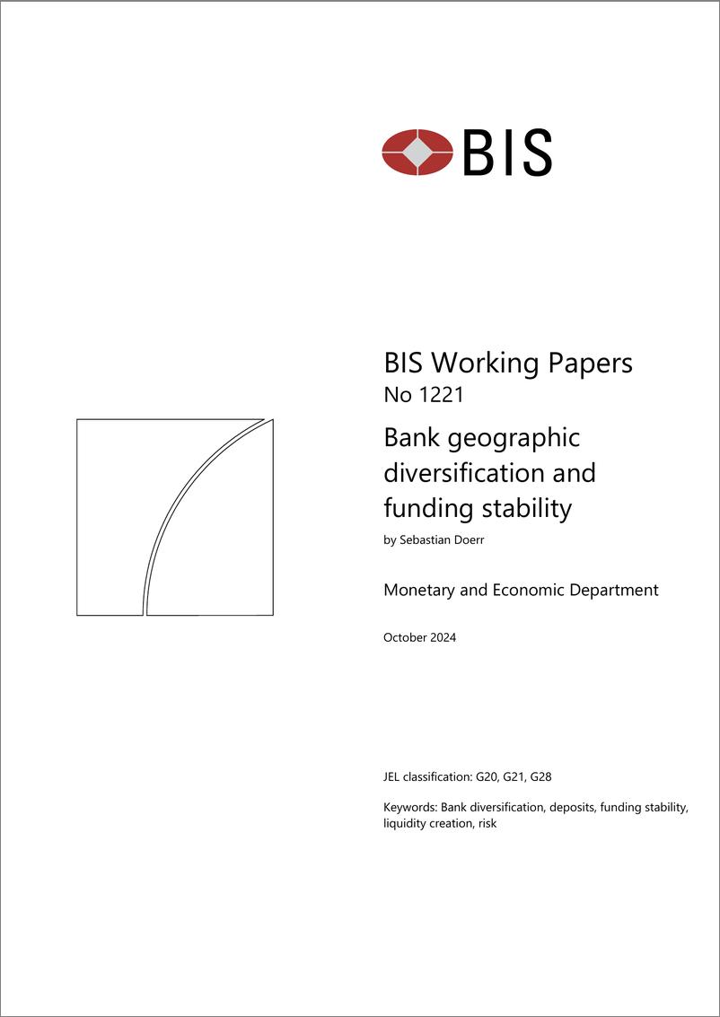 《国际清算银行-银行地域多元化和资金稳定性（英）-2024.10-75页》 - 第1页预览图