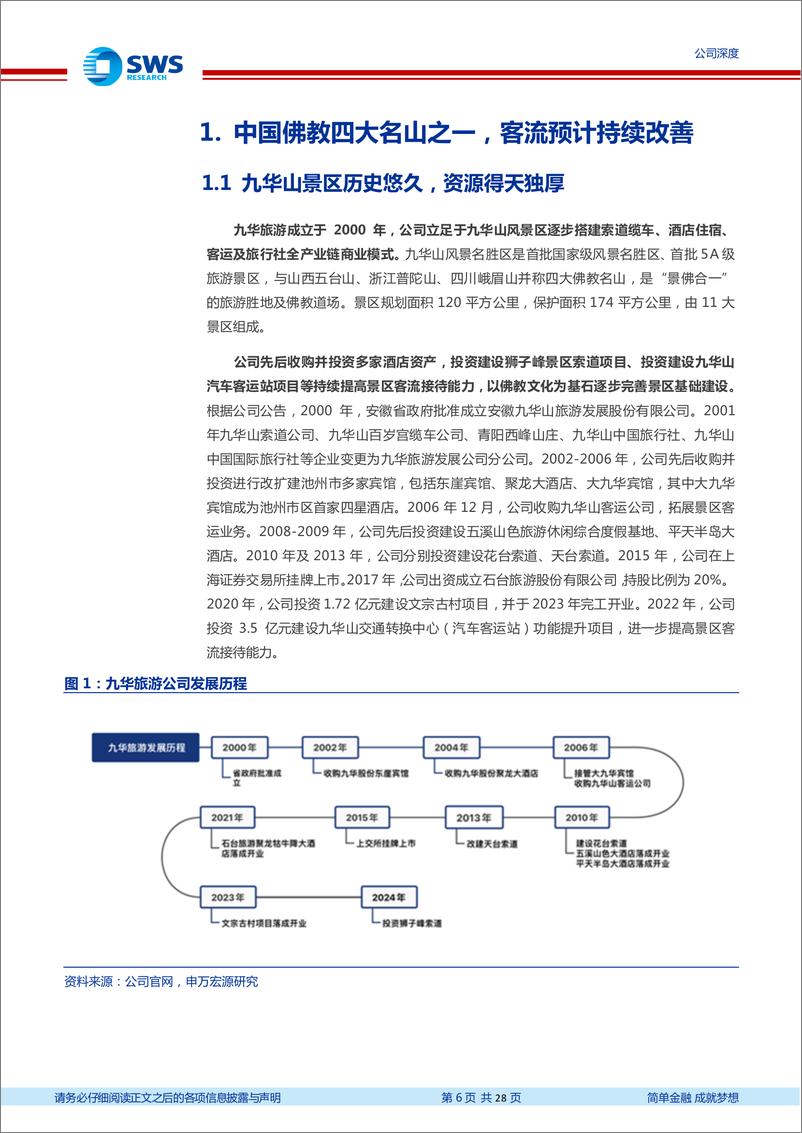 《九华旅游(603199)关注寺庙游经济，佛教名山供需双端改善-240607-申万宏源-28页》 - 第6页预览图