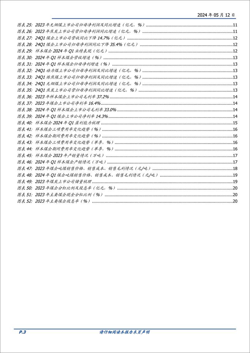 《煤炭开采行业23年报及24Q1总结：一次绕不开的压力测试-240512-国盛证券-22页》 - 第3页预览图