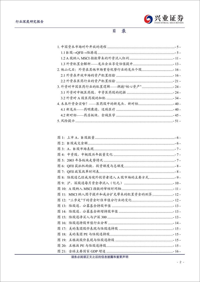 《医药生物行业外资流入对中国医药股的影响：拥抱医药领域“核心资产”-20190727-兴业证券-52页》 - 第3页预览图