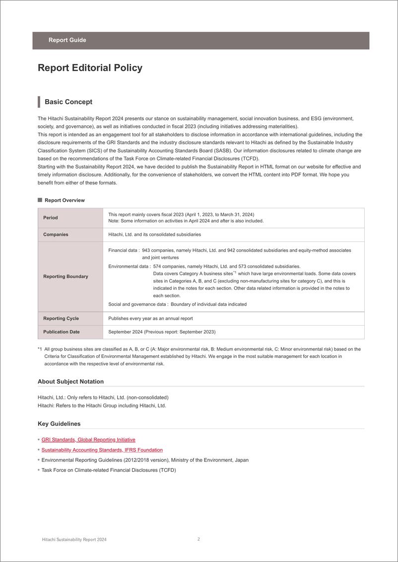 《中国日立集团可持续发展报告2023-2024（英）-217页》 - 第2页预览图