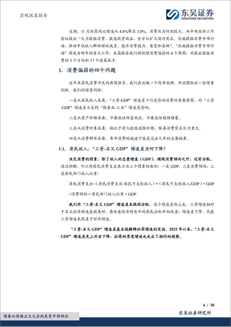 《挖掘消费空间系列一：提振消费，5个方向与17个抓手-241221-东吴证券-30页》 - 第4页预览图