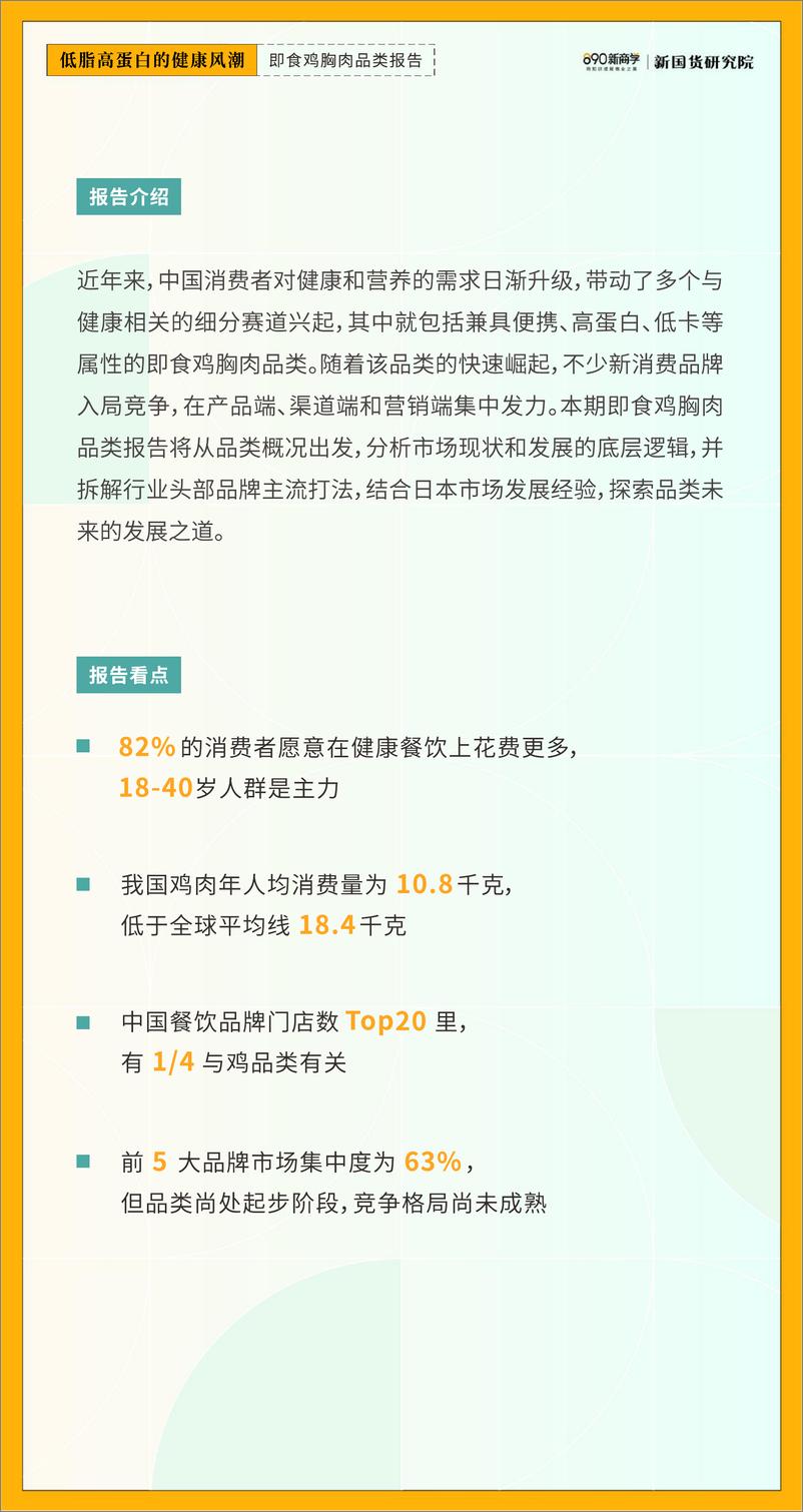 《低脂高蛋白的健康风潮——即食鸡胸肉品类报告-新国货研究院-2022-24页》 - 第3页预览图