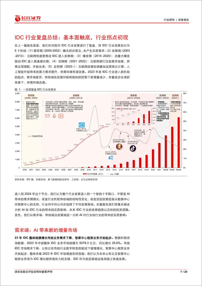 《电信服务行业：AI对IDC行业发展影响，风起云涌，巨变时代-240617-长江证券-25页》 - 第7页预览图