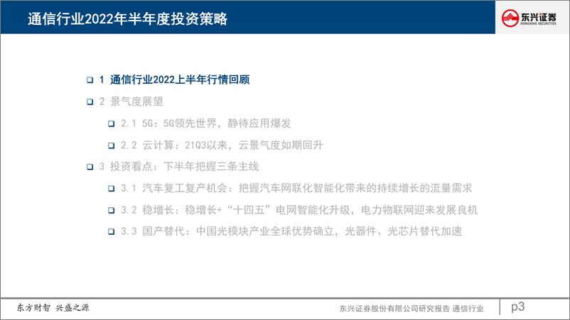 《通信行业22H2投资策略：紧握复苏，关注成长-20220609-东兴证券-26页》 - 第4页预览图