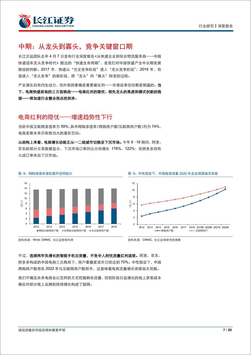 《航空货运与物流行业长江交运快递生命周期系列（二）：竞争、博弈与再进化-20190629-长江证券-20页》 - 第8页预览图