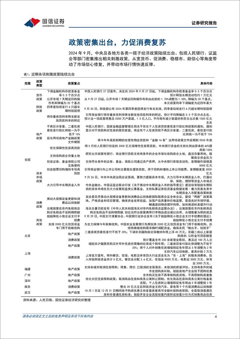 《商贸零售行业10月投资策略：政策加码力促消费复苏，美护板块业绩相对优势明显-241008-国信证券-13页》 - 第4页预览图