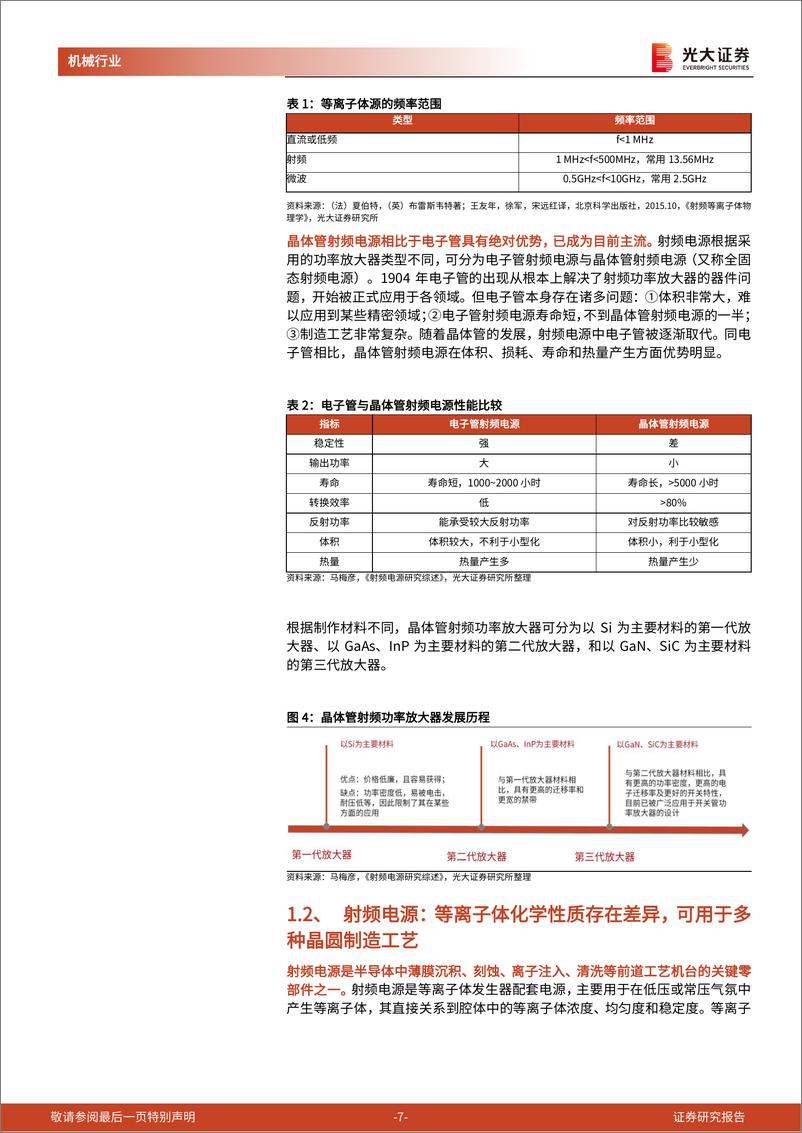 《半导体零部件之射频电源行业动态报告：半导体制程设备核心零部件射频电源，国产验证与替代加速-20230605-光大证券-32页》 - 第8页预览图