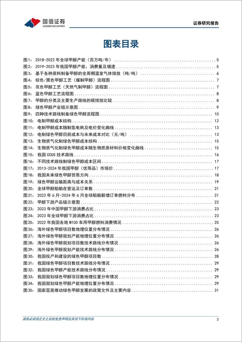 《电力设备行业绿色甲醇发展前景分析：交通领域主流替代燃料，融合绿氢发展前景广阔-241202-国信证券-37页》 - 第3页预览图