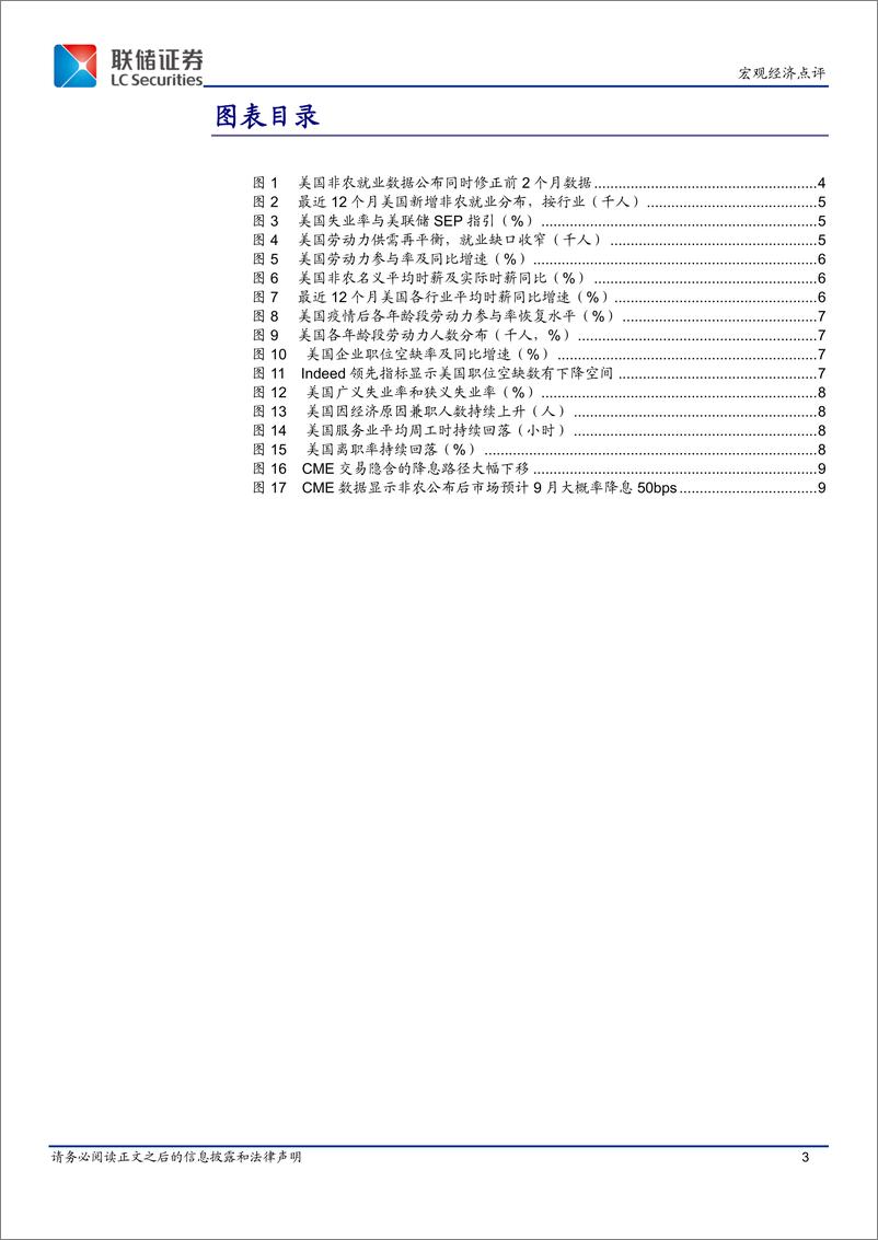 《美国7月非农点评：美国就业市场大幅转弱-240805-联储证券-10页》 - 第3页预览图