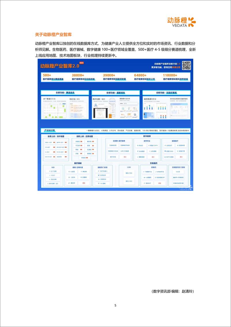 《动脉橙-2023年5月生物医药投融资月报-6家企业迈入成熟期，细胞和基因治疗领域吸金能力突出-6页》 - 第6页预览图