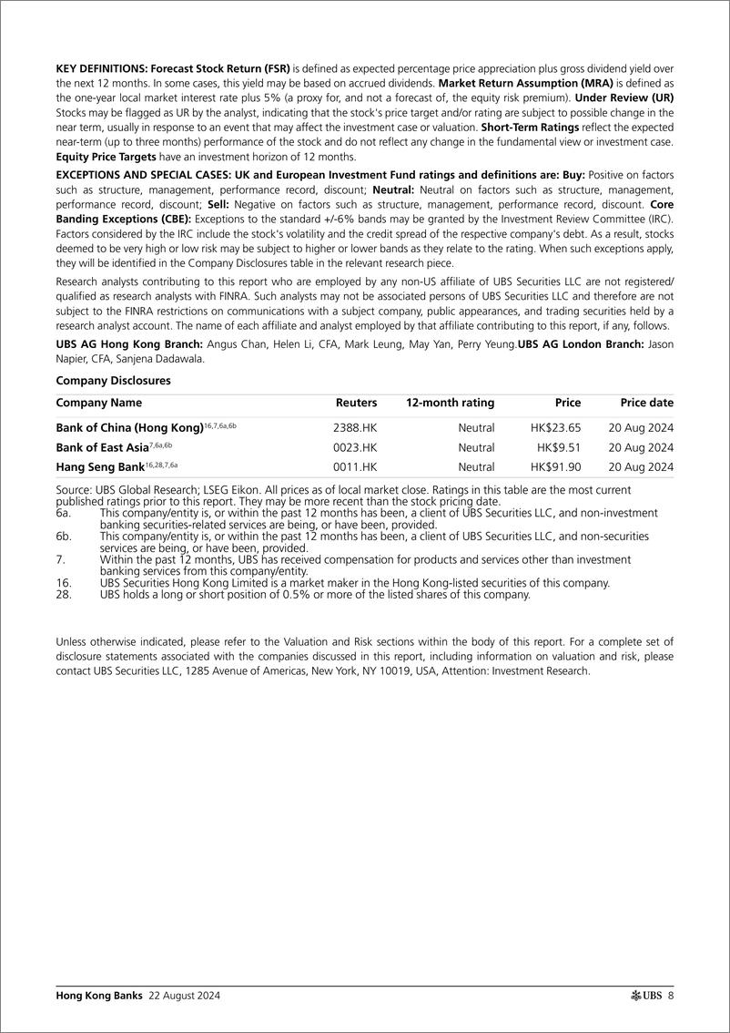 《UBS Equities-Hong Kong Banks _Assessing the NPL risk of HK CRE loans_ Li-109960767》 - 第8页预览图