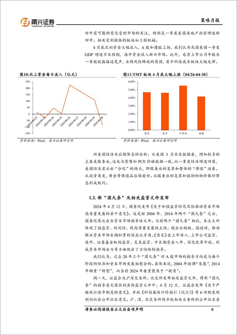 《A股策略月报(2024年4月)：5月关注红利扩散及低估补涨板块-240507-甬兴证券-11页》 - 第6页预览图