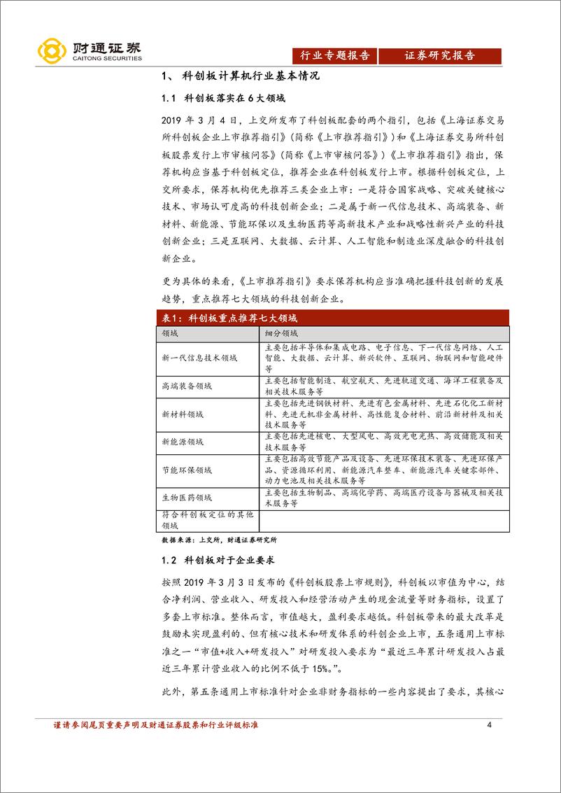 《科创板计算机行业专题报告：未来已来、估值多元-20190514-财通证券-22页》 - 第5页预览图