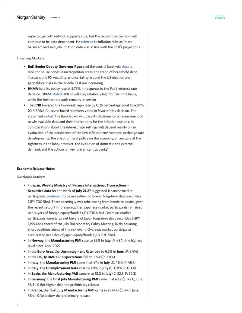 《Morgan Stanley Fixed-Global Macro Commentary August 1-109598756》 - 第6页预览图