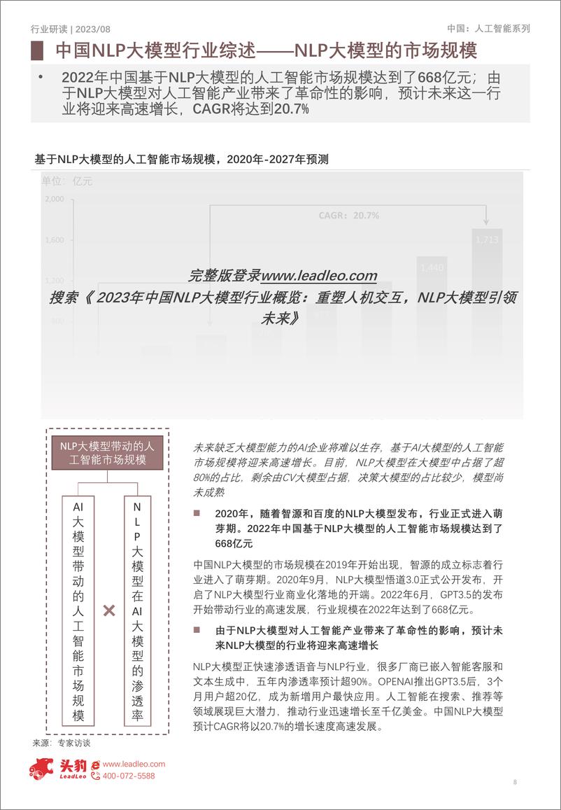 《202401月更新-2023年中国NLP大模型行业概览：重塑人机交互，NLP大模型引领未来》 - 第8页预览图