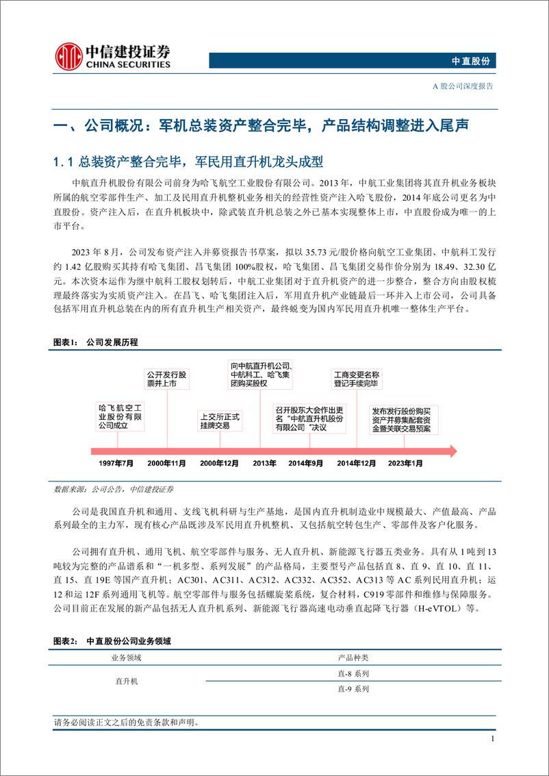 《中直股份(600038)直升机龙头整合完毕，成长周期即将重启-240820-中信建投-29页》 - 第3页预览图