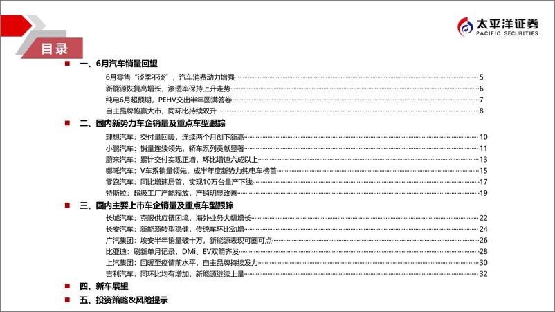 《汽车行业月度销量跟踪及投资策略：政策催化车市反弹，新能源车继续势如破竹-20220720-太平洋证券-44页》 - 第4页预览图