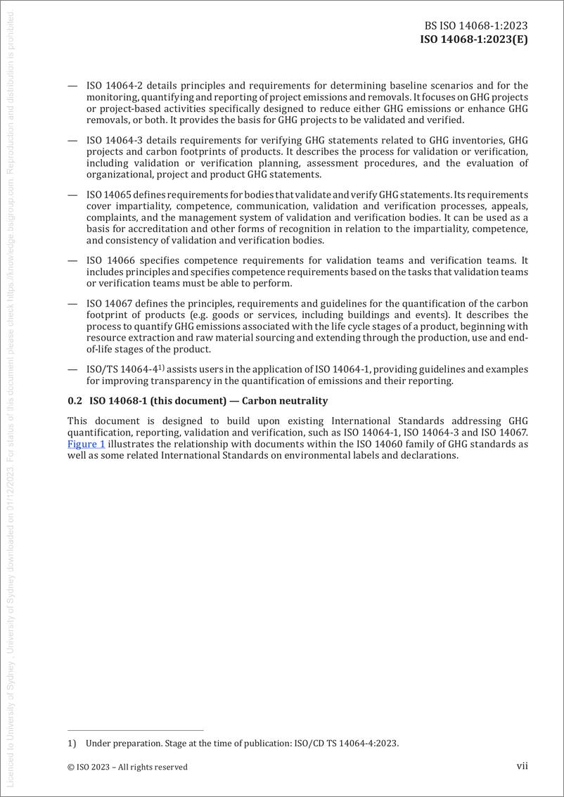 《英文版：ISO 14068-1 2023气候变化管理 向净零的过渡 第1部分：碳中和》 - 第8页预览图