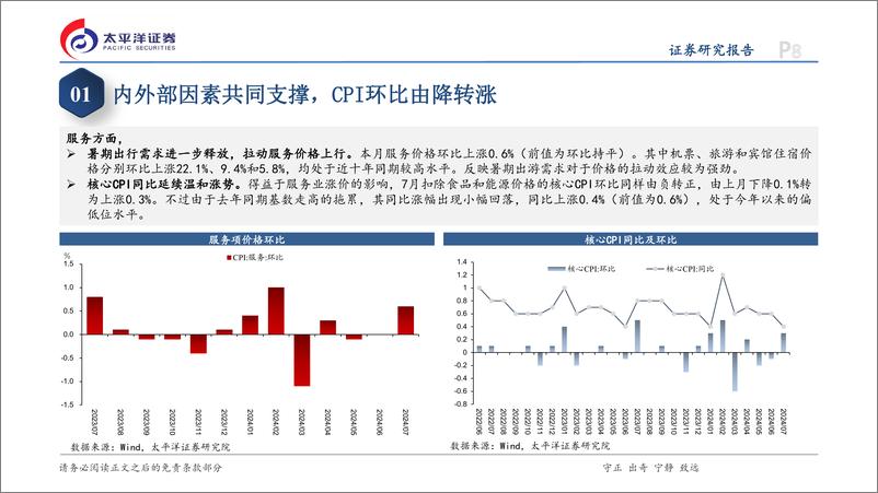 《7月通胀数据点评：CPI环比由降转涨，但上涨动能偏弱-240809-太平洋证券-14页》 - 第8页预览图