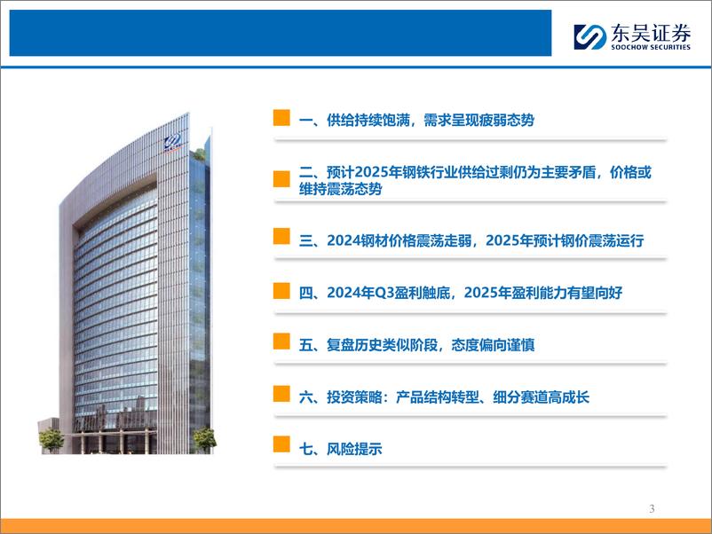 《2025年钢铁行业年度策略：供需结构持续优化，盈利有望触底回暖-东吴证券-241218-37页》 - 第3页预览图